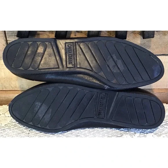 Cabin Creek Womens 9W Black Leather Flats Loafers Classic Preppy Academia Career - Picture 7 of 8